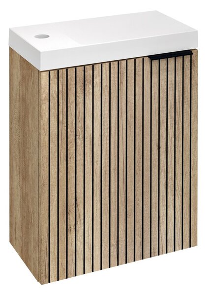 Sapho Sapho, dulap lavoar LATUS X 39,4x50x22cm, stejar alabama strip/stejar alabama, LT110-2322
