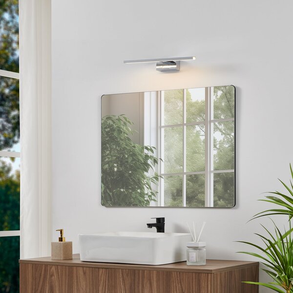 EGLO Aplică de perete LED Conettilla, culoare crom, lățime 40 cm IP44 CCT, Metalic, Baie, Metal, Modern