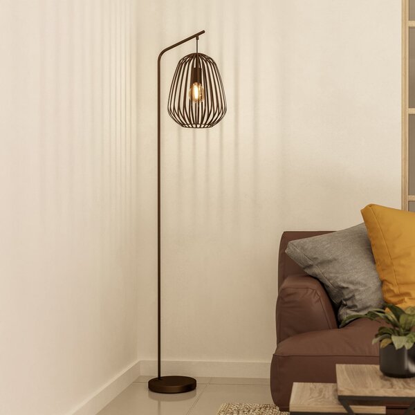 EGLO Lampadar Espinal, bronz periat, înălțime 170 cm, metal E27, Bronz / Alamă Veche, Camera de zi / sufragerie, Metal, Modern, Proiector suspendat