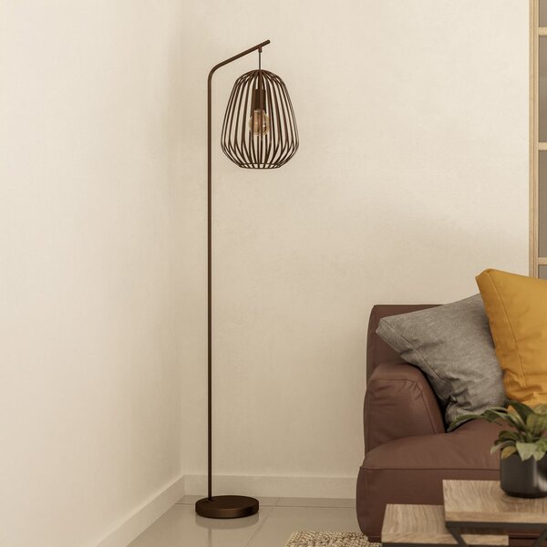 EGLO Lampadar Espinal, bronz periat, înălțime 170 cm, metal E27, Bronz / Alamă Veche, Camera de zi / sufragerie, Metal, Modern, Proiector suspendat