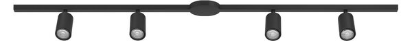 EGLO Set de șine EASY TRACK, negru, 4 spoturi GU10, lungime 193 cm, reglabil, Negru, Camera de zi / sufragerie, Metal, Modern