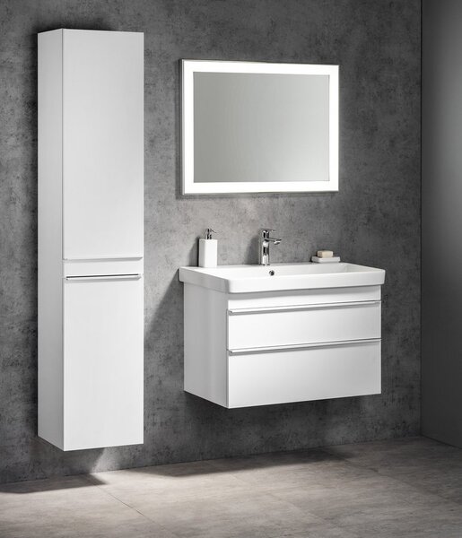 Sapho Sapho, dulap lavoar SITIA 75,6x50x43,4cm, 2x sertare, alb mat, SI080-3131