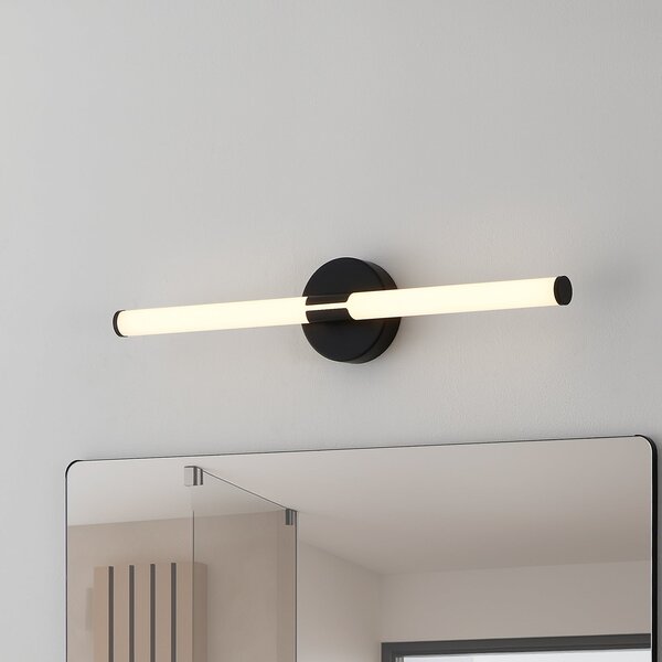 EGLO Aplică de perete Ramola, negru, lățime 60 cm, IP44, CCT, Negru, Baie, Metal, Modern