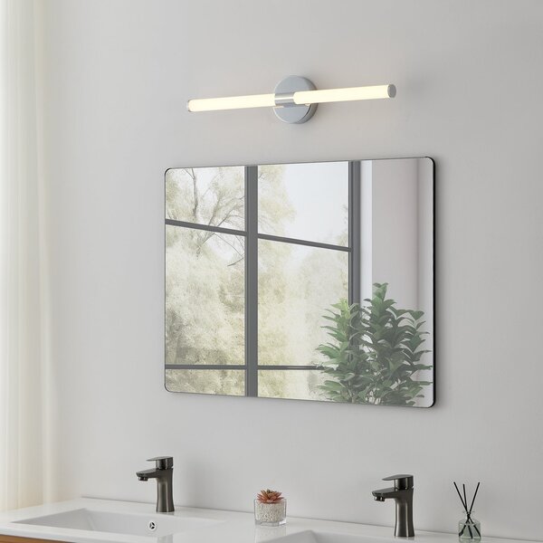 EGLO Aplică de perete Ramola, culoare crom, lățime 60 cm, IP44, CCT, Metalic, Baie, Metal, Modern