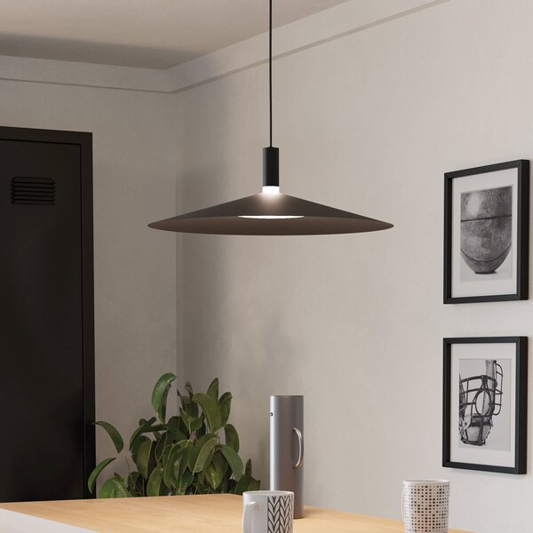 EGLO Lampă suspendată LED inteligentă Conomavilla-Z, negru, Ø 45 cm CCT RGB, reglabil, Negru, Camera de zi / sufragerie, Metal, Modern