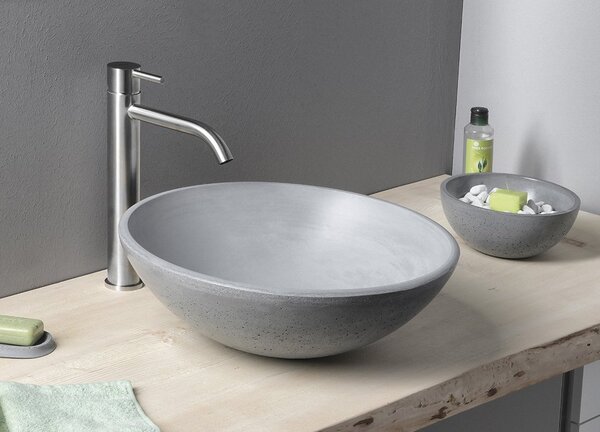 Sapho Sapho, robinet de lavoar vertical MINIMAL, înalt fără priză, oțel inoxidabil, MI202