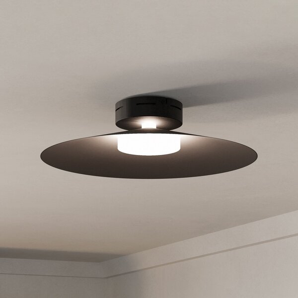 EGLO Plafonieră LED inteligentă pentru tavan Conomavilla-Z, negru Ø 45 cm CCT RGB, reglabil, Negru, Camera de zi / sufragerie, Metal, Modern
