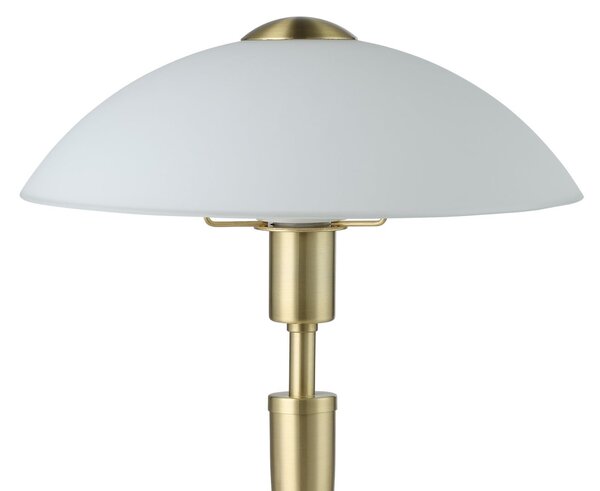 EGLO Lampă de masă SOLO 1, culoare alamă, înălțime 35 cm metal/sticlă dimabil, reglabil, Auriu / Alamă, Camera de zi / sufragerie, Metal, Modern