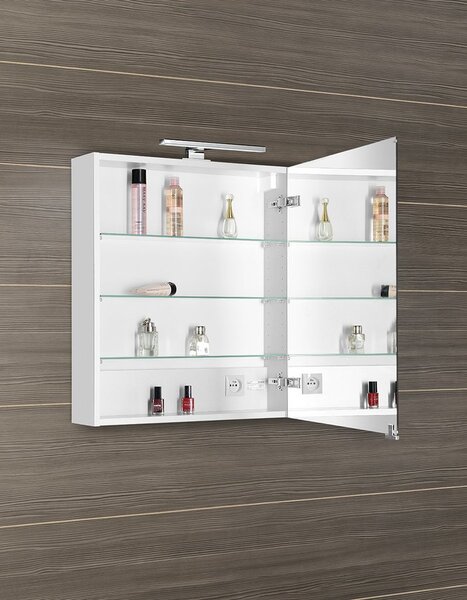 Sapho Sapho, galerie MIRRÓ cu iluminare LED, 50x70x16cm, stânga/dreapta, alb, MC050-0030