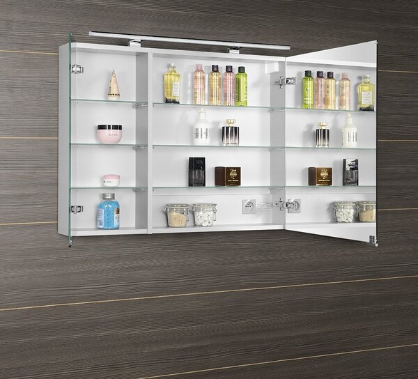 Sapho Sapho, galerie MIRRÓ cu iluminare LED, 90x70x16cm, alb, MC090-0030
