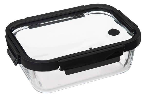 Recipient pentru alimente din sticla cu capac ermetic, transparent