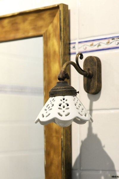 Sapho Sapho, lampă BARI E14, 40W, 230V, abajur ceramic, bronz, MC811