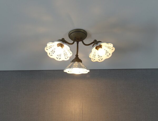Sapho Sapho, lampă BARI E14, 40W, 230V, abajur ceramic, bronz, MC811