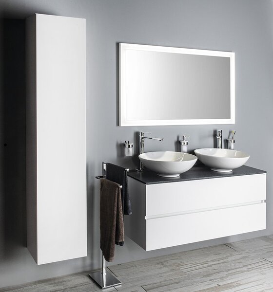 Sapho Sapho, dulap lavoar ODETTA 118x50x43,5cm, alb lucios, DT120-3030