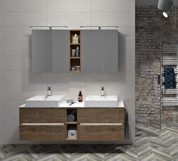 Sapho Sapho, dulap lavoar ODETTA 67x50x43,5cm, pin rustic, DT070-1616