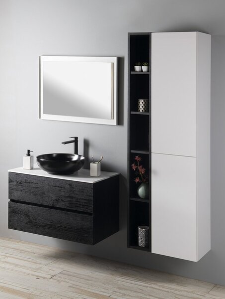 Sapho Sapho, dulap lavoar ODETTA 82x50x43,5cm, alb lucios, DT085-3030