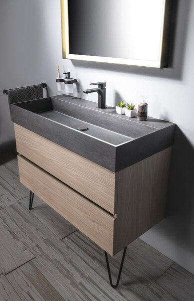 Sapho Sapho, dulap lavoar ODETTA 95x50x43,5cm, alb lucios, DT100-3030