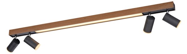Plafoniere PURE, PURE Lines Spot, reglabil, Lemn, Camera de zi, Metal