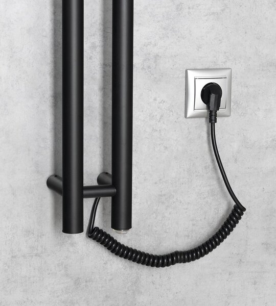 Sapho Sapho, uscator de prosoape electric PAPINADO, 109x1200mm, 40W, mat negru, ER340