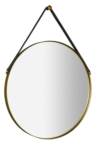 Sapho Sapho, oglindă rotundă ORBITER cu curea, ø 60cm, auriu mat, ORT060G