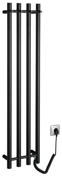 Sapho Sapho, uscator de prosoape electric PAPINADO, 263x1200mm, 85W, mat negru, ER350