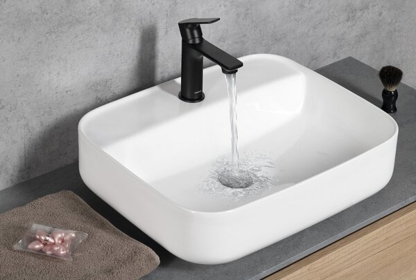 Sapho Sapho, Baterie de lavoar autonomă PAX fără priză, negru mat, XA02/15
