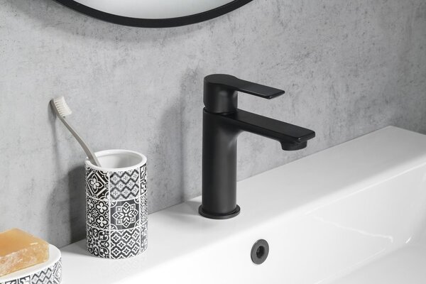 Sapho Sapho, Baterie de lavoar autonomă PAX fără priză, negru mat, XA02/15