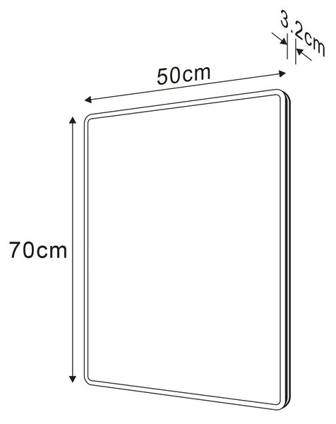 Sapho Sapho, oglinda PIRI cu iluminare LED 50x70cm, PR500