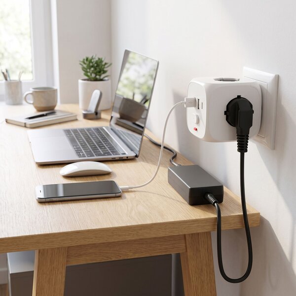 Toolight Toolight, JNH019, prelungitor 7 în 1, 3 prize + 2× USB-A + 2× USB-C, alb, OSW-56305