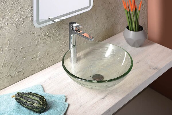 Sapho Sapho, lavoar din sticla PURE oval 52x37,5 cm, 2501-12
