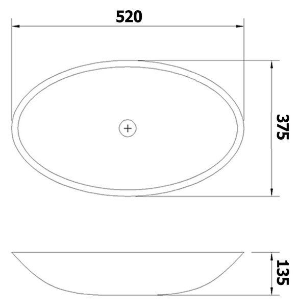 Sapho Sapho, lavoar din sticla PURE oval 52x37,5 cm, 2501-12