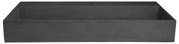 Sapho Sapho, Chiuveta din beton QUADRADO, inclusiv priza, 96x44 cm, granit negru, AR466