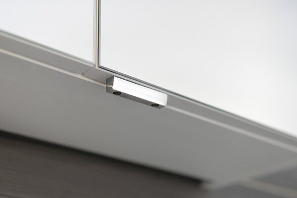 Sapho Sapho, galerie RIWA cu iluminare LED, 121x70x17cm, 3x usi, alb lucios, RIW120-0030