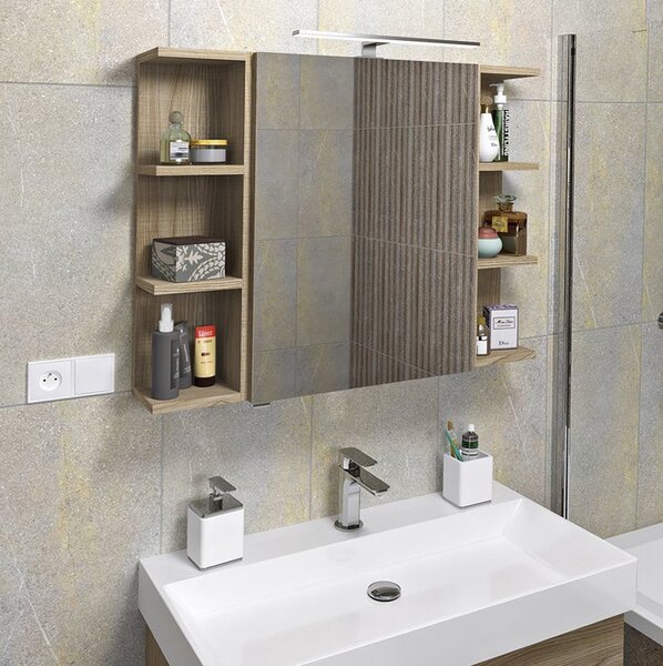 Sapho Sapho, raft deschis RIWA 30x70x15cm, alb lucios, RIW300-0030