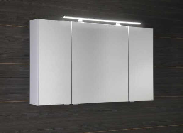 Sapho Sapho, galerie RIWA cu iluminare LED, 121x70x17cm, 3x usi, alb lucios, RIW120-0030