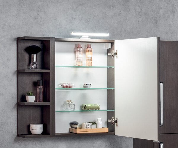 Sapho Sapho, galerie RIWA cu iluminare LED, 60x70x17cm, alb lucios, RIW060-0030