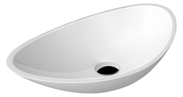 Sapho Sapho, lavoar ROSSETA 56,4x32,3cm, marmura turnata, alb, RS564
