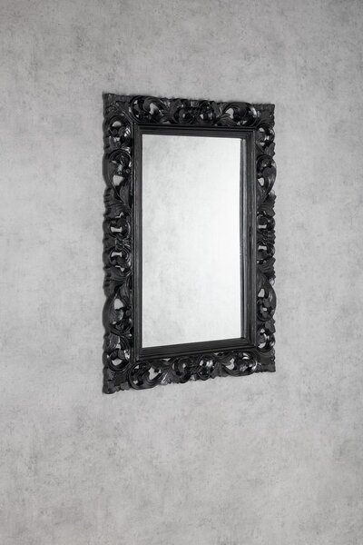 Sapho Sapho, oglinda SCULE in rama, 70x100cm, neagra, IN167