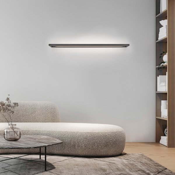 Lampă de perete PURE, Puro, reglabil, Gri, Camera de zi, Aluminiu, Modern