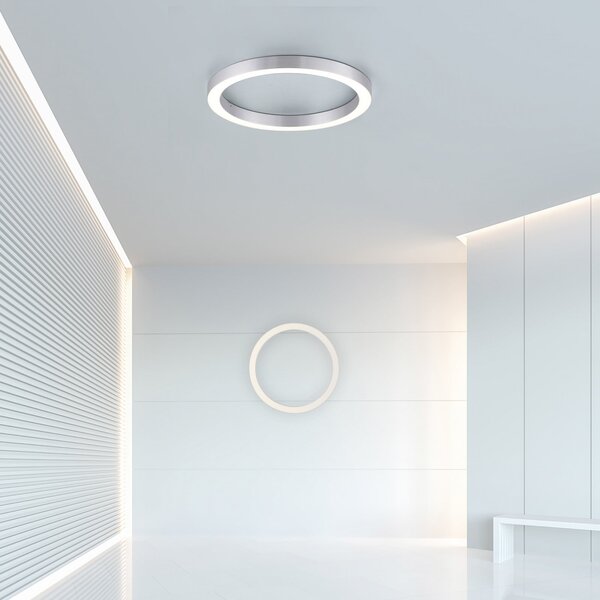 Plafoniere PURE, PURE Lines Round, reglabil, Gri, Camera de zi, Metal, Modern