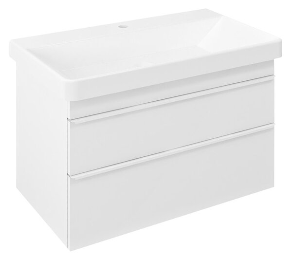 Sapho Sapho, dulap lavoar SITIA 75,6x50x43,4cm, 2x sertare, alb mat, SI080-3131