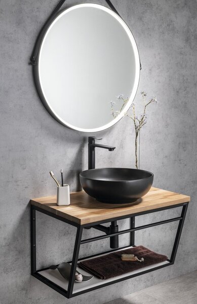 Sapho Sapho, SKA Construcție sub chiuvetă 600x400x460mm, mat alb, cu raft MDF alb, SKA111