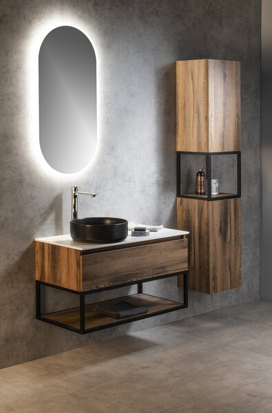 Sapho Sapho, farfurie SKARA Rockstone 81,2x12x46cm, mat alb, CG028-0101