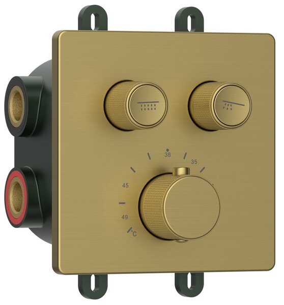 Sapho Sapho, baterie de duș ascunsă SMARTSELECT, cutie, 2 ieșiri, mat auriu, RP042GB