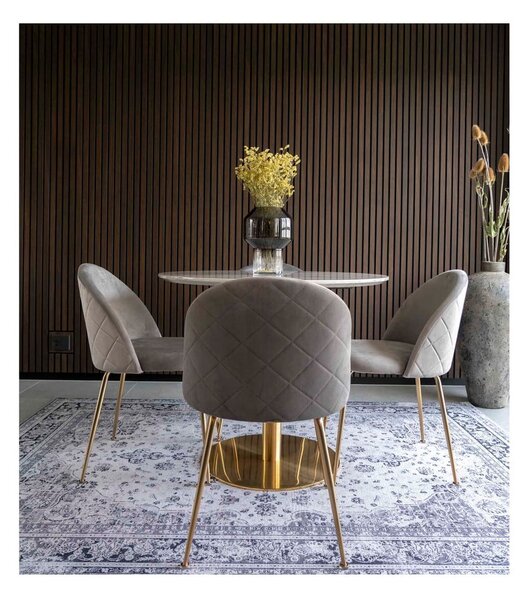 Scaune de dining gri-deschis 2 buc. din catifea Geneve – House Nordic
