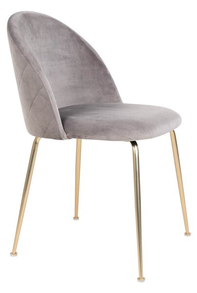 Scaune de dining gri-deschis 2 buc. din catifea Geneve – House Nordic