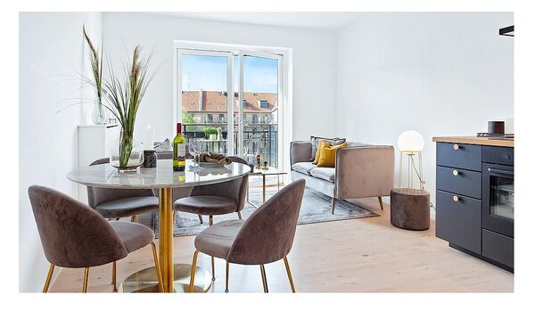 Scaune de dining gri-deschis 2 buc. din catifea Geneve – House Nordic