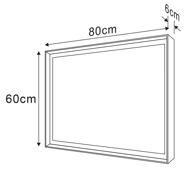Sapho Sapho, SORT oglinda retroiluminata cu LED 600x800mm, mat negru, ST080