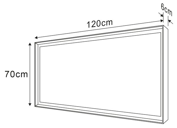Sapho Sapho, SORT oglinda retroiluminata cu LED 1200x700mm, mat negru, ST120