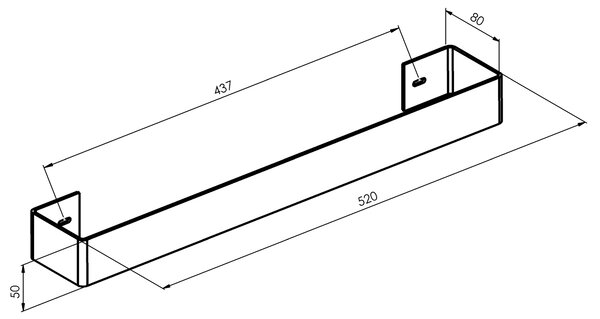 Sapho Sapho, TABELLA suport prosop 520 mm, alb mat, MI520W